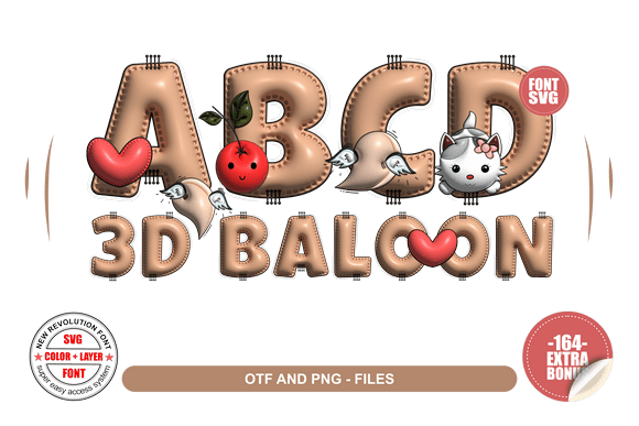 Bring Joy to Your Designs with the 3D Balloon Typeface