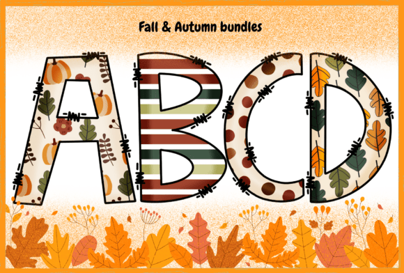 Celebrate Autumn's Charm with a Playful Decorative Font