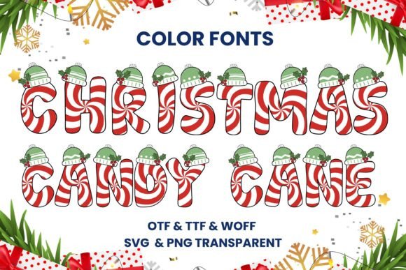 Christmas Candy Cane: The Color Font That Changes Holiday Design