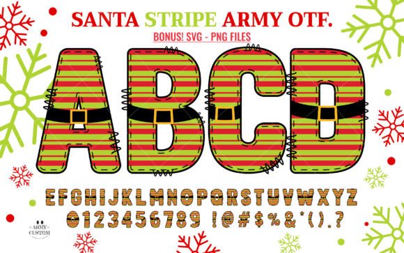 Christmas Santa Stripe: A Playful Font for Holiday Cheer