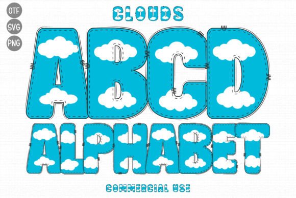 Clouds: A Dreamy Display Font for Whimsical Designs