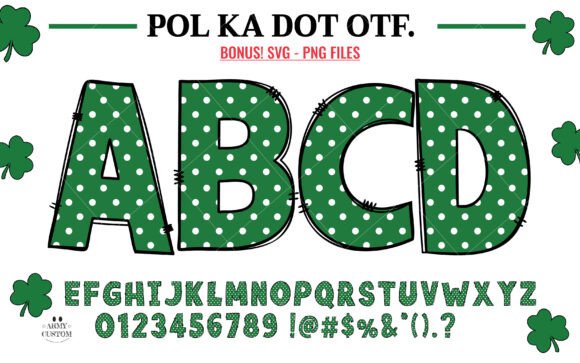 Dot Shamrock: A Playful Font for St. Patrick's Day Designs