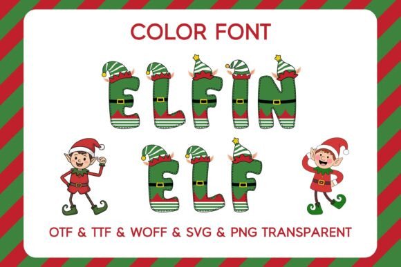Elfin Elf: The Color Font That Brings Holiday Cheer to Your Designs