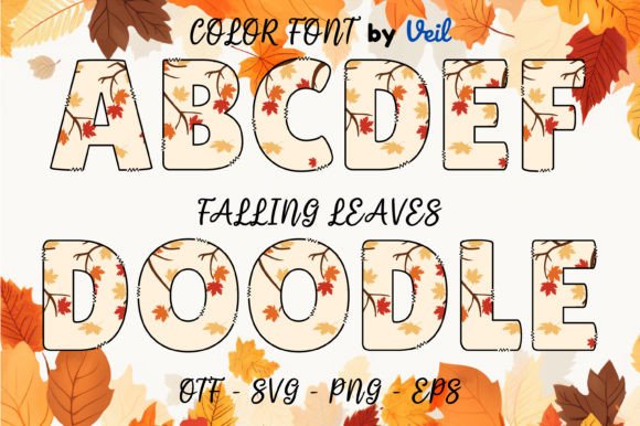 Falling Leaves: A Playful Typeface for Creative Brands