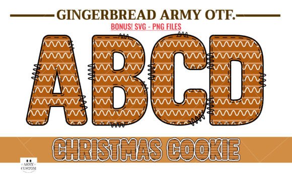 Gingerbread Army: A Playful Doodle Font for Festive Designs