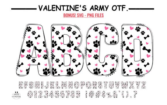 Love Valentine's Dog Paw: A Typeface for Heartfelt Creations