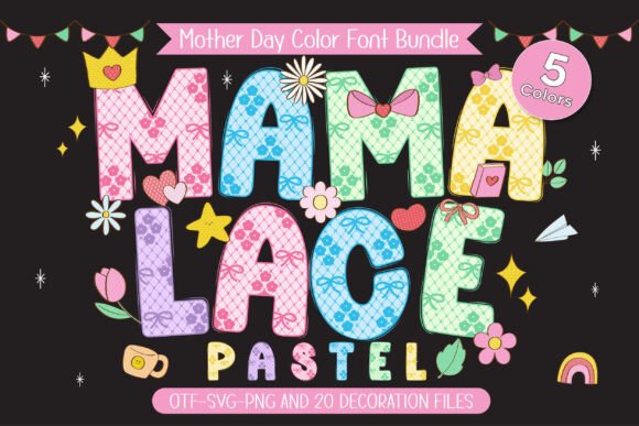 Mama Lace Pastel: The Gentle Font for Heartfelt Designs