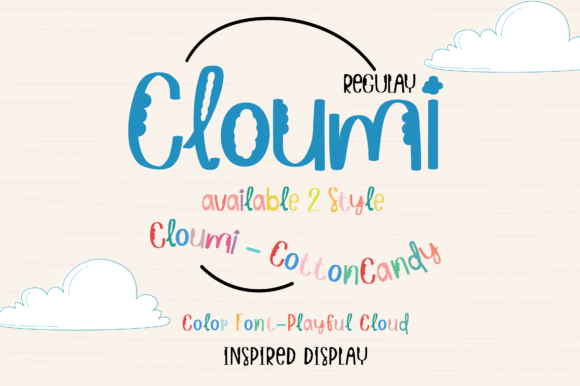 Meet Cloumi & Cloumi-CottonCandy: A Bubbly Font Duo for Dreamy Designs