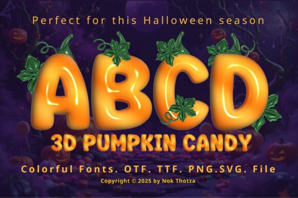Pumpkin Candy 3D: A Font That Brings Halloween to Life