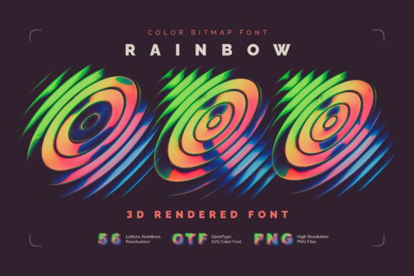 Rainbow Orb: A Vibrant 3D Font for Modern Design