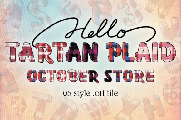 Red Tartan Plaid: A Festive Font for Holiday Designs
