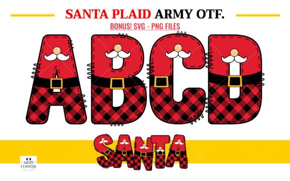 Santa Plaid Army: A Festive Typeface for Holiday Projects