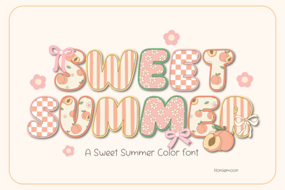Sweet Summer: A Color Font Packed with Peachy Patterns