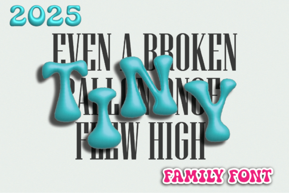 Tiny: The Bold 3D Balloon Font That Demands Attention
